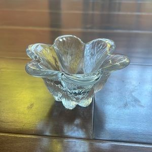 Vintage Holmegaard Denmark flower votive candle holder